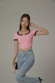 Big U-Neck Cropped T-Shirt