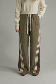 Star Embroidered Wide Casual Pants