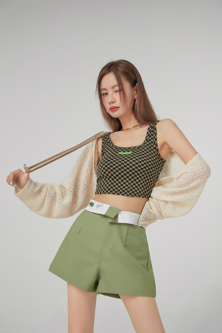 CHUU Color Banding Wide Shorts