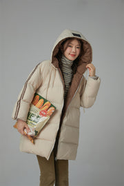 Duck Down Hooded Padded Coat