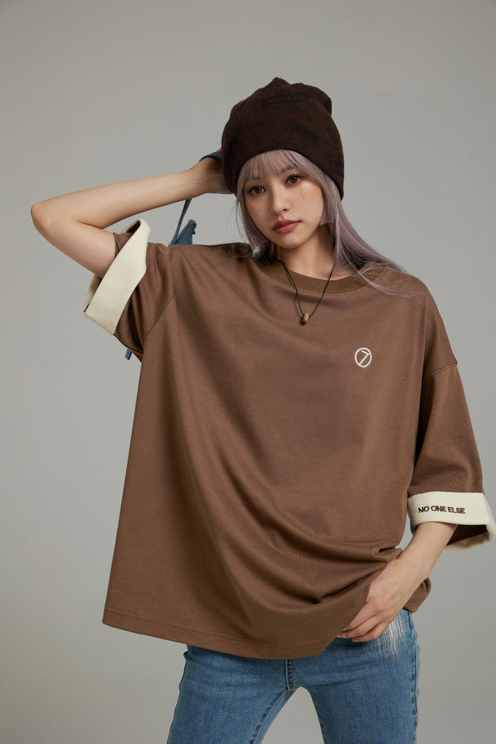 Line Color Loose Fit T-Shirt