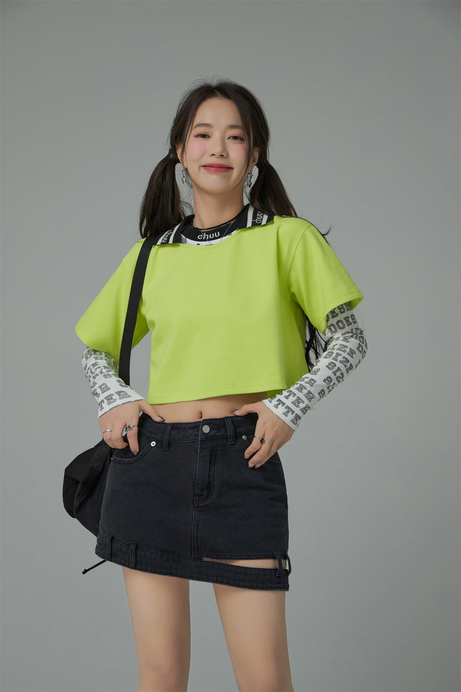 CHUU Chuu Lapel Loose Fit T-Shirt