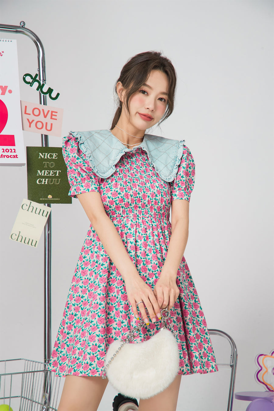 CHUU I Want You To See Me Flower Dress