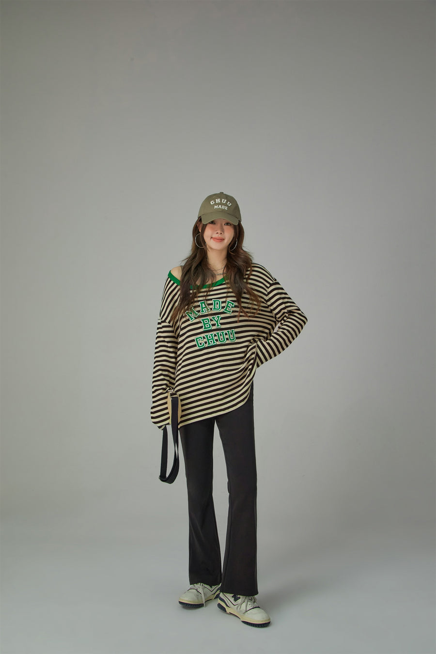 CHUU Cheerful Striped Long Sleeve T-Shirt