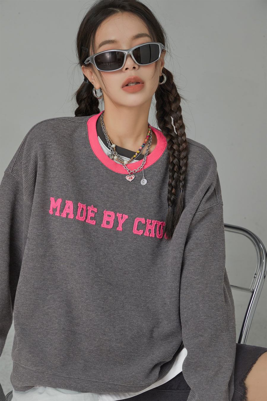 CHUU Canvas Textured Sweater