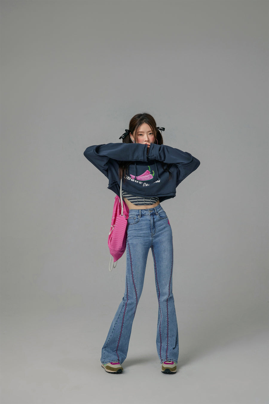 CHUU Ambitious Slim Bootcut Denim Jeans