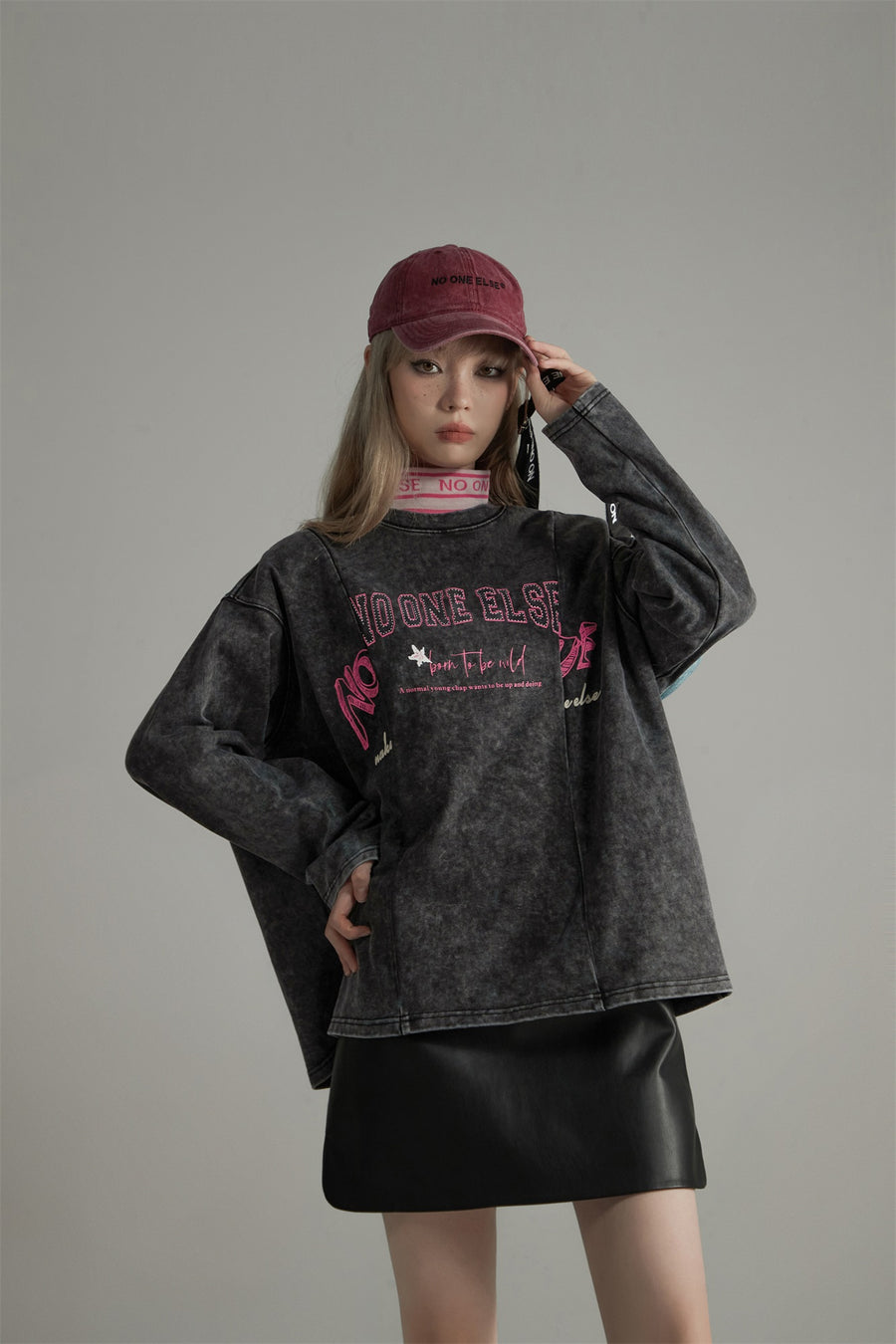 CHUU Vintage Printed Loose Fit T-Shirt