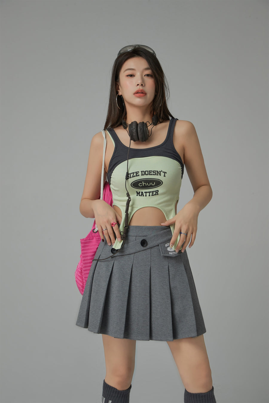 CHUU Size Doesnt Matter Sleeveless Crop Top