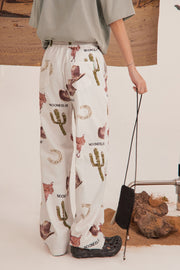 Holiday Cactus Wide Pants