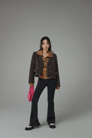 On The Moon Collarless Tweed Jacket