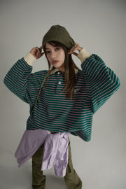 Stripe Inner Layer Sweatshirt