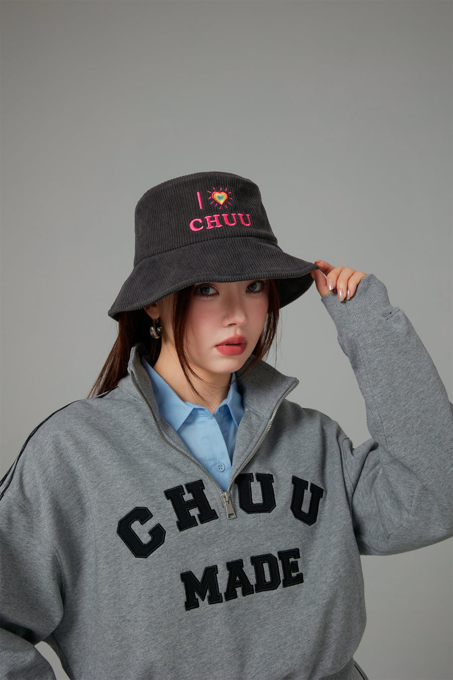 CHUU I Love Chuu Corduroy Bucket Hat