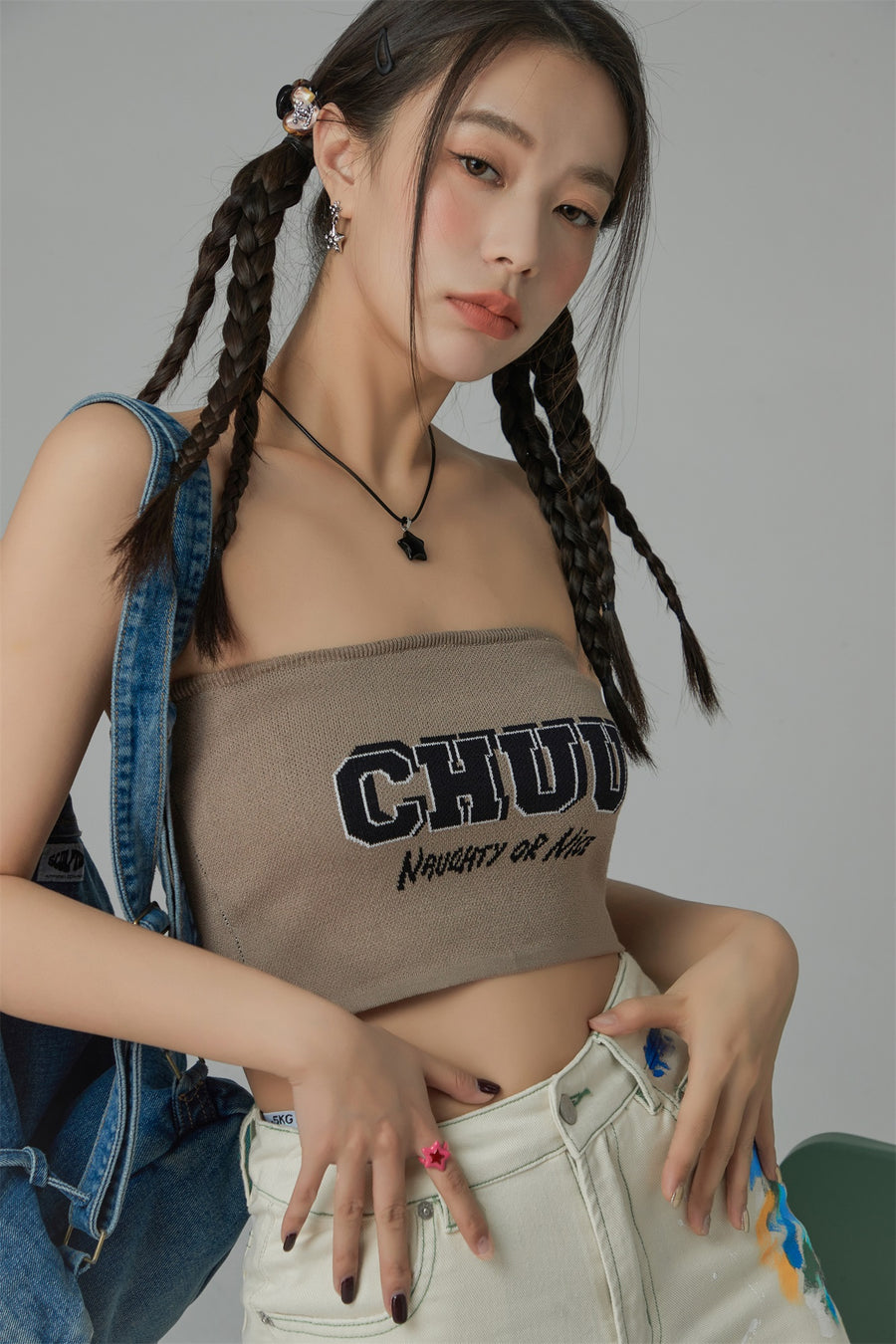 CHUU Chuu Naughty Or Nice Tube Top