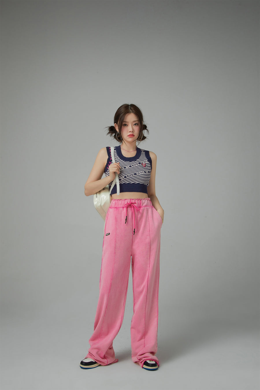 CHUU Stitches Knit Crop Top