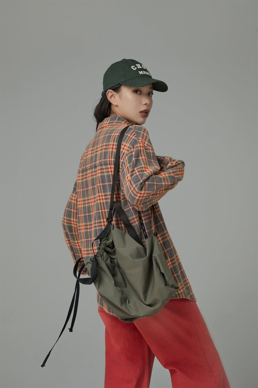 CHUU Vintage Check Loose Shirt