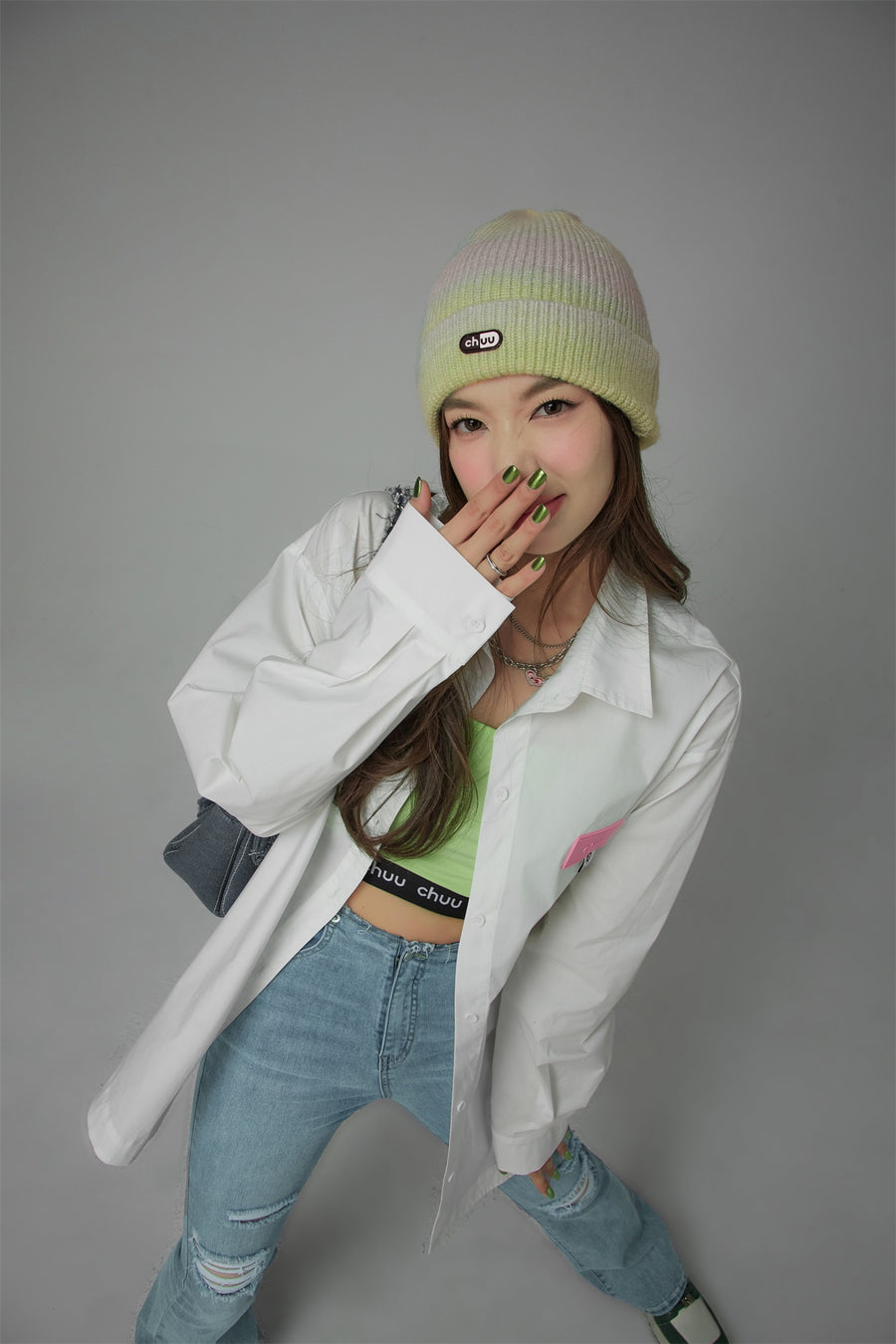 CHUU Gradient Knit Beanie Hat