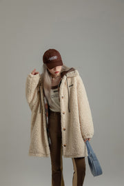 Fleece Loose Fit Button Jacket