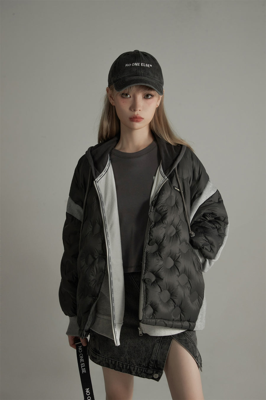 CHUU Loose Fit Quilting Padded Jacket