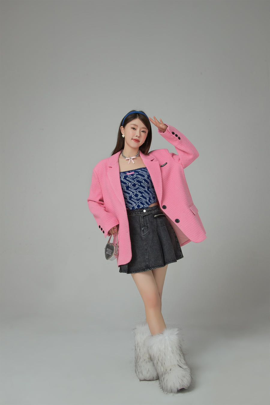 CHUU A Work Of Art Vintage Overfit Tweed Jacket