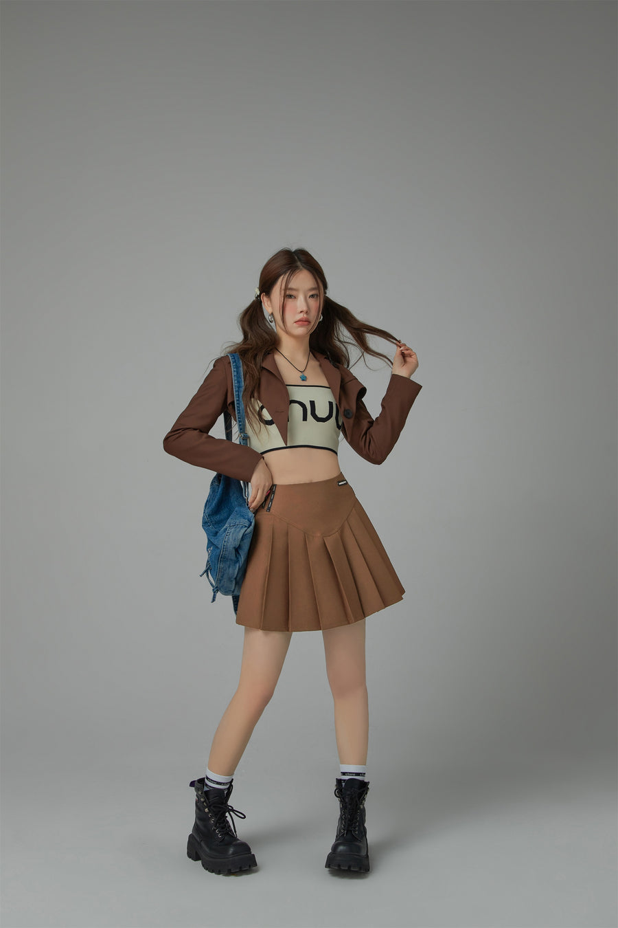 CHUU Pleated Mini Skirt