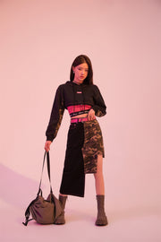 Camo Girl Asymmetrical A-Line Skirt