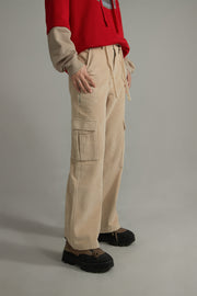 Corduroy Straight Cargo Pants