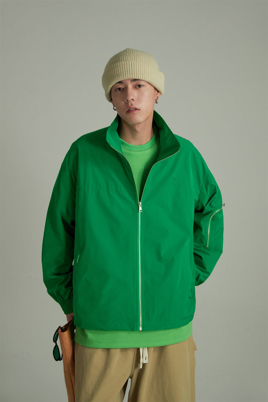 CHUU Simple Zip-Up Track Jacket