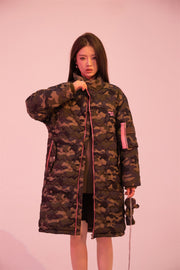 Louder Than A Lion Hot Girl Camouflage Loose-Fit Padded Coat