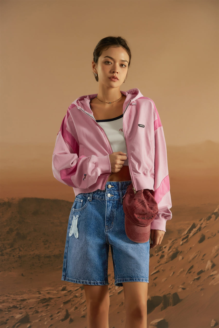 CHUU Wide Denim Shorts