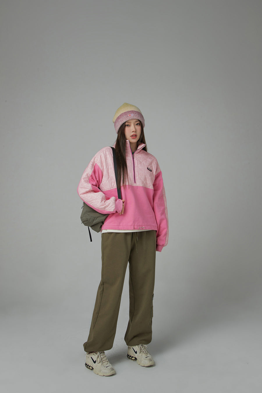 CHUU Winter Wonderland Half Zip-Up Sweatshirt