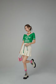 Chuu Spirit V-Neck Cropped T-shirt