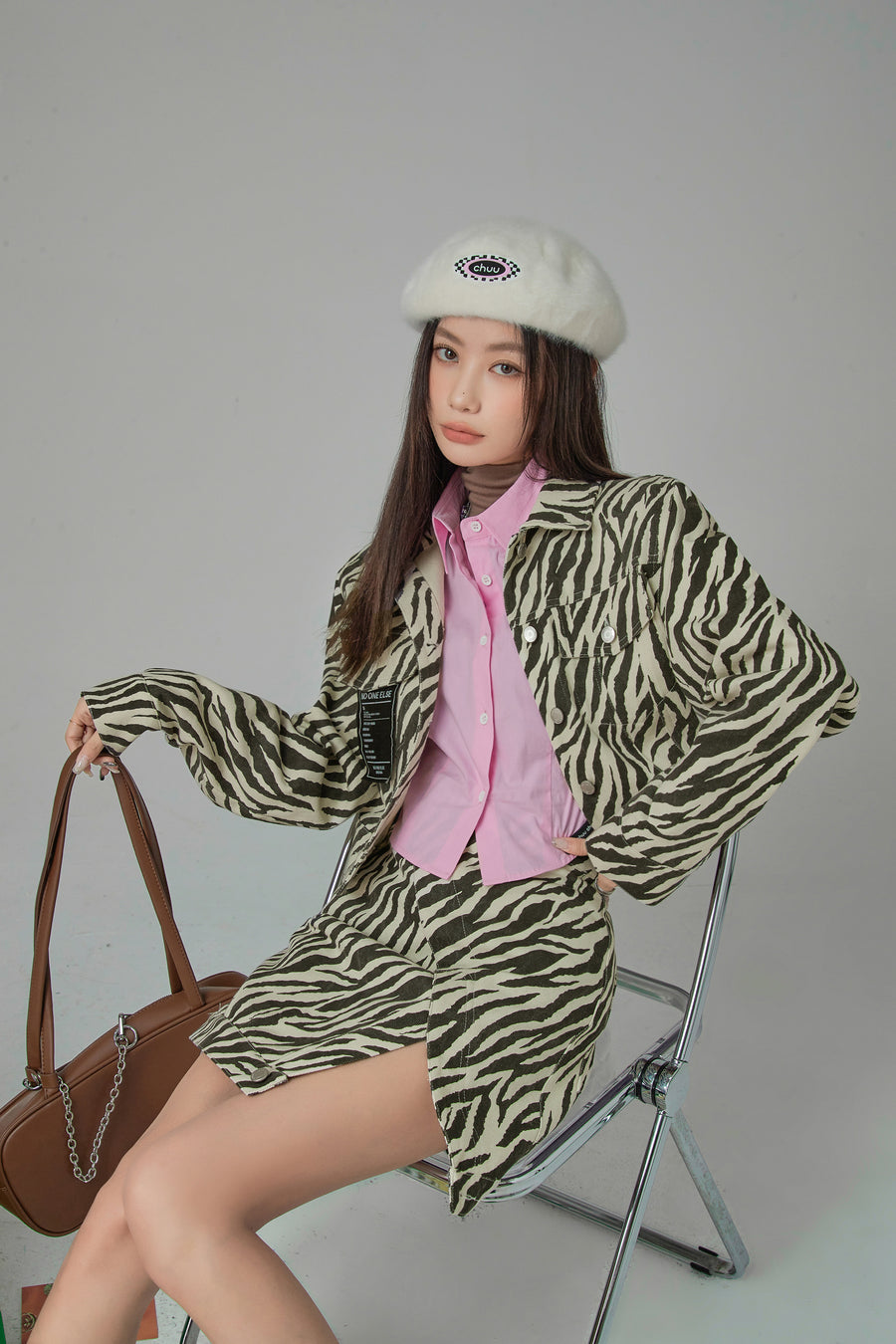 CHUU You Are No Competition Zebra Jacket