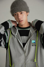 Gray Overfit Hooded Vest