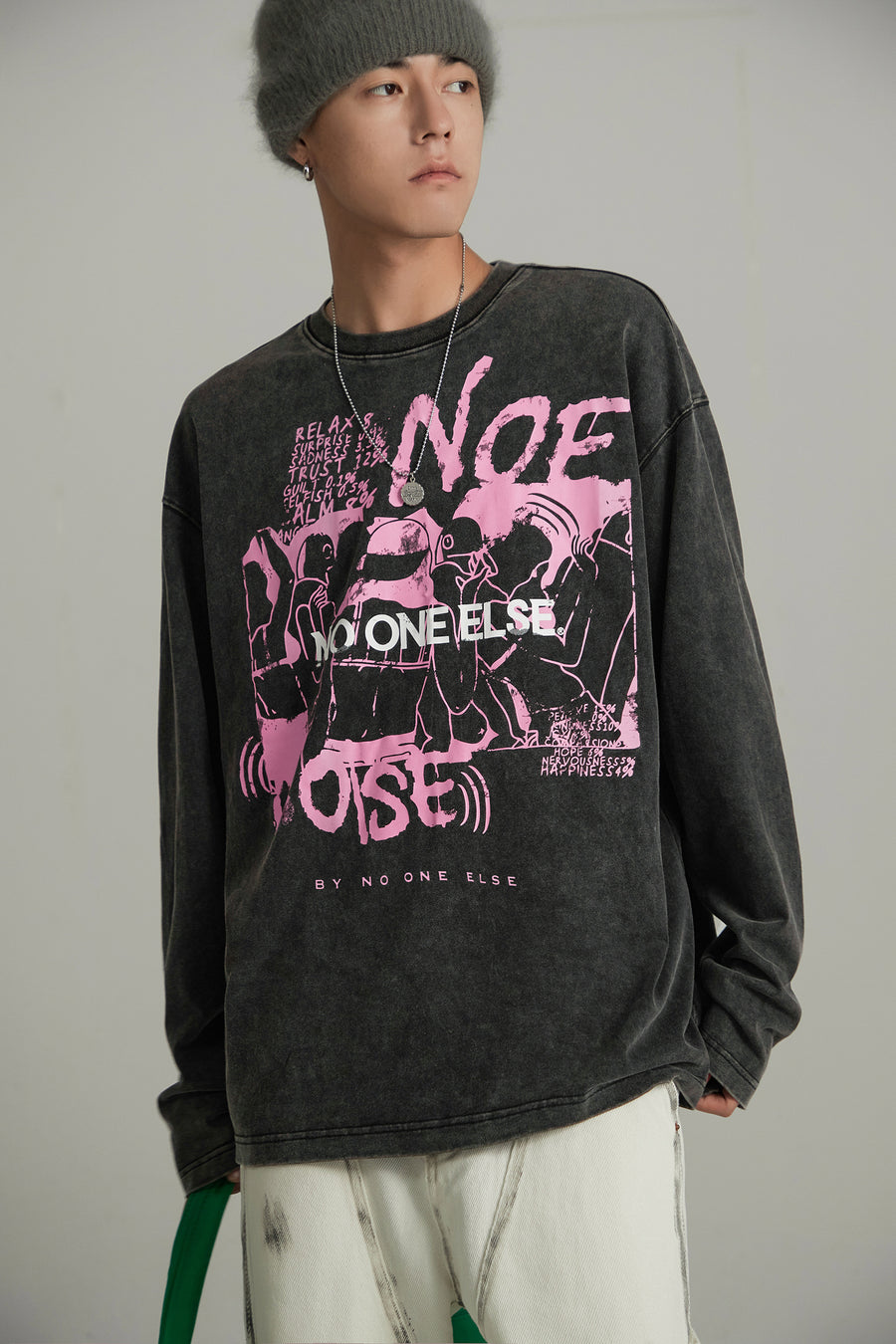 CHUU Printed Long Sleeve T-Shirt