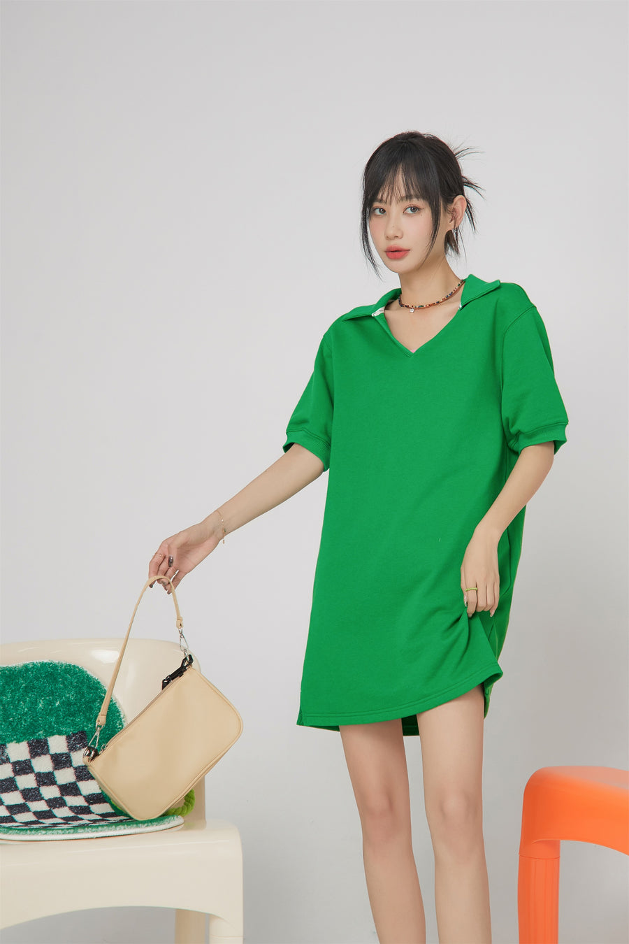 CHUU Heart Effect Cut Out Dress