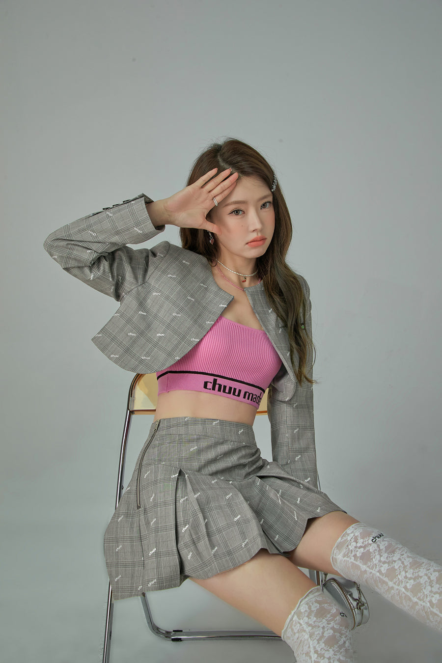 CHUU Unique Cropped Blazer Jacket