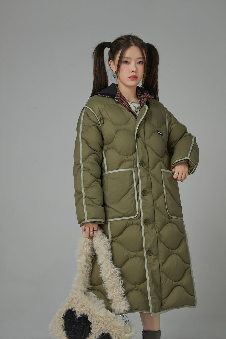 CHUU I Got Up Cozy Quilted Padding Coat