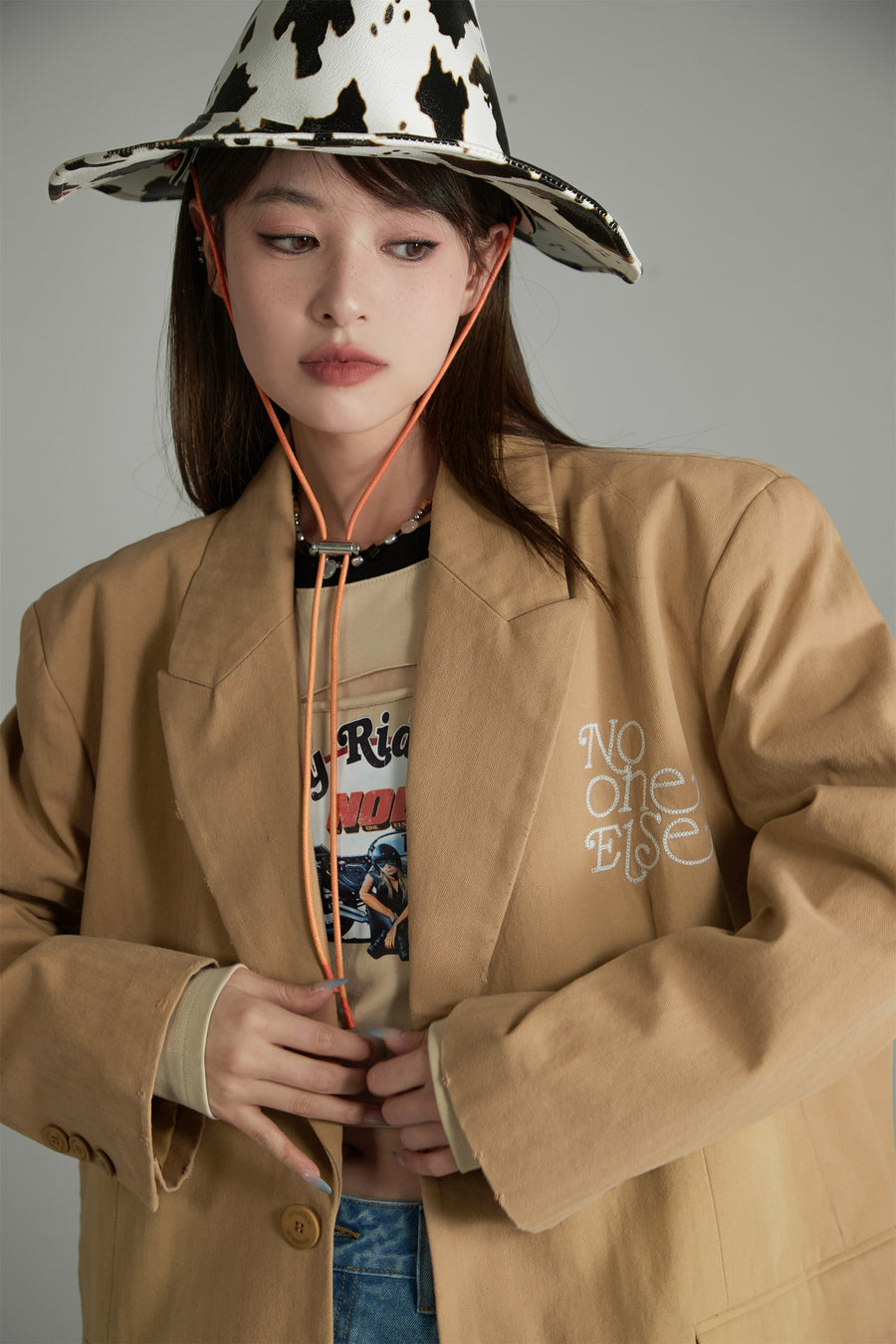 CHUU Noe Simple Loose Fit Blazer Outer Jacket