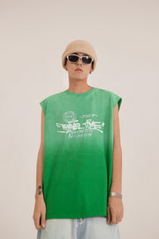 Graffiti Gradient Loosefit Sleeveless Top