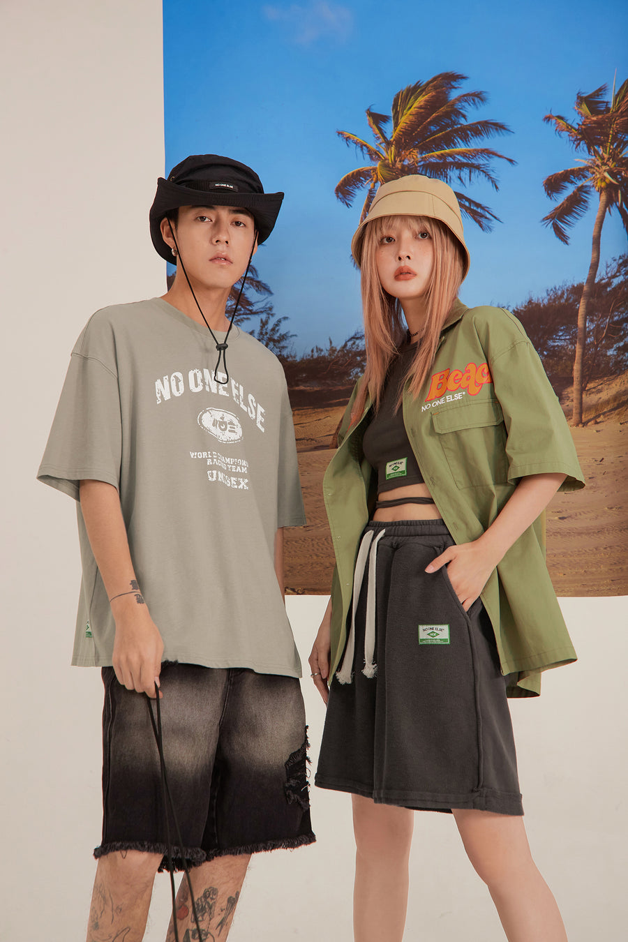 CHUU Simple Logo Bermuda Shorts