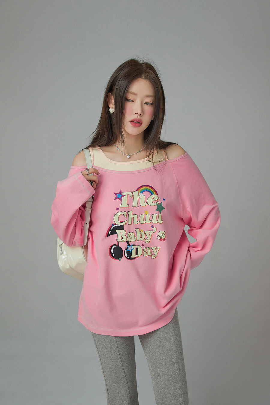 CHUU Baby'S Day Off-Shoulders T-Shirt