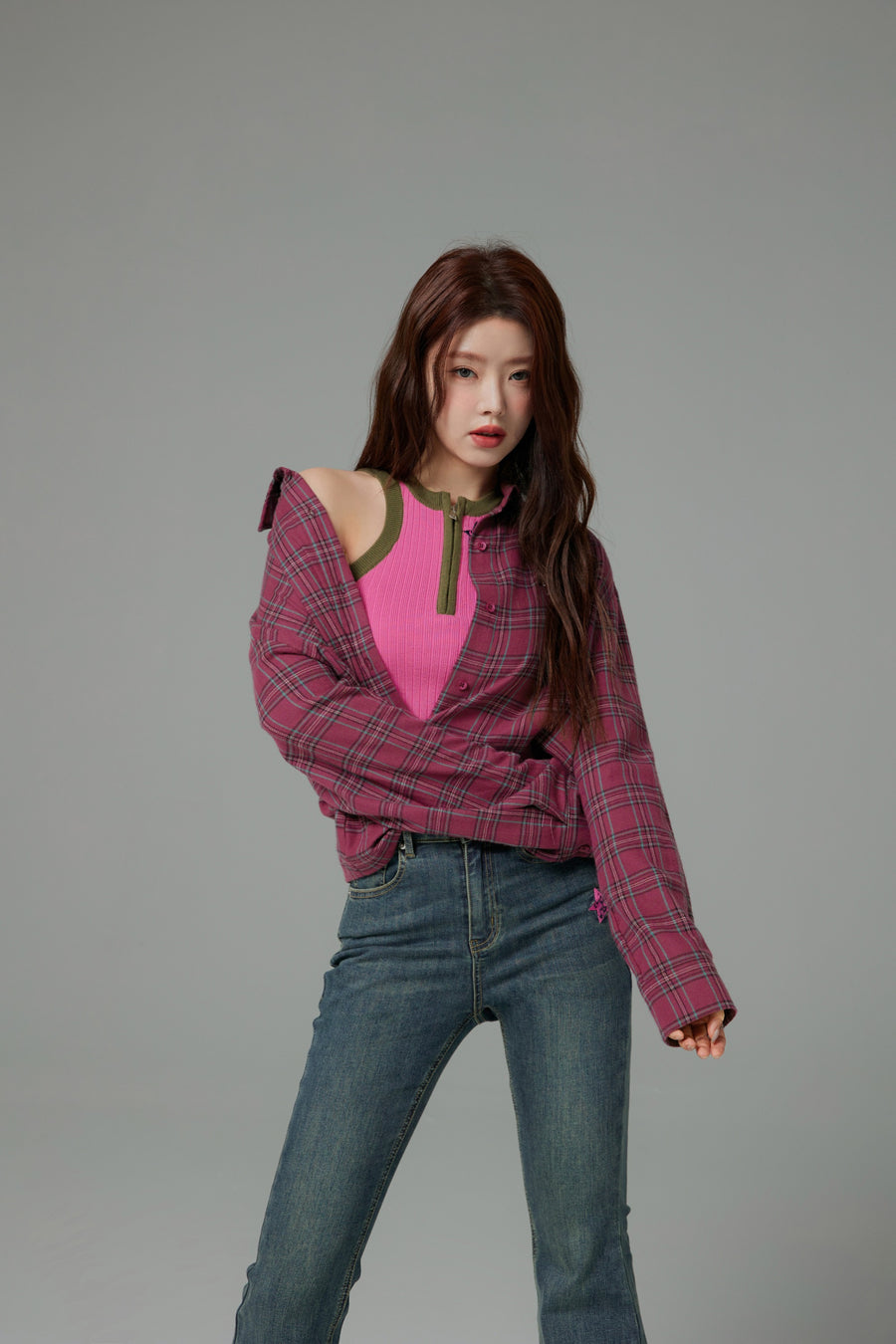 CHUU Break It Down Ribbed Sleeveless Top