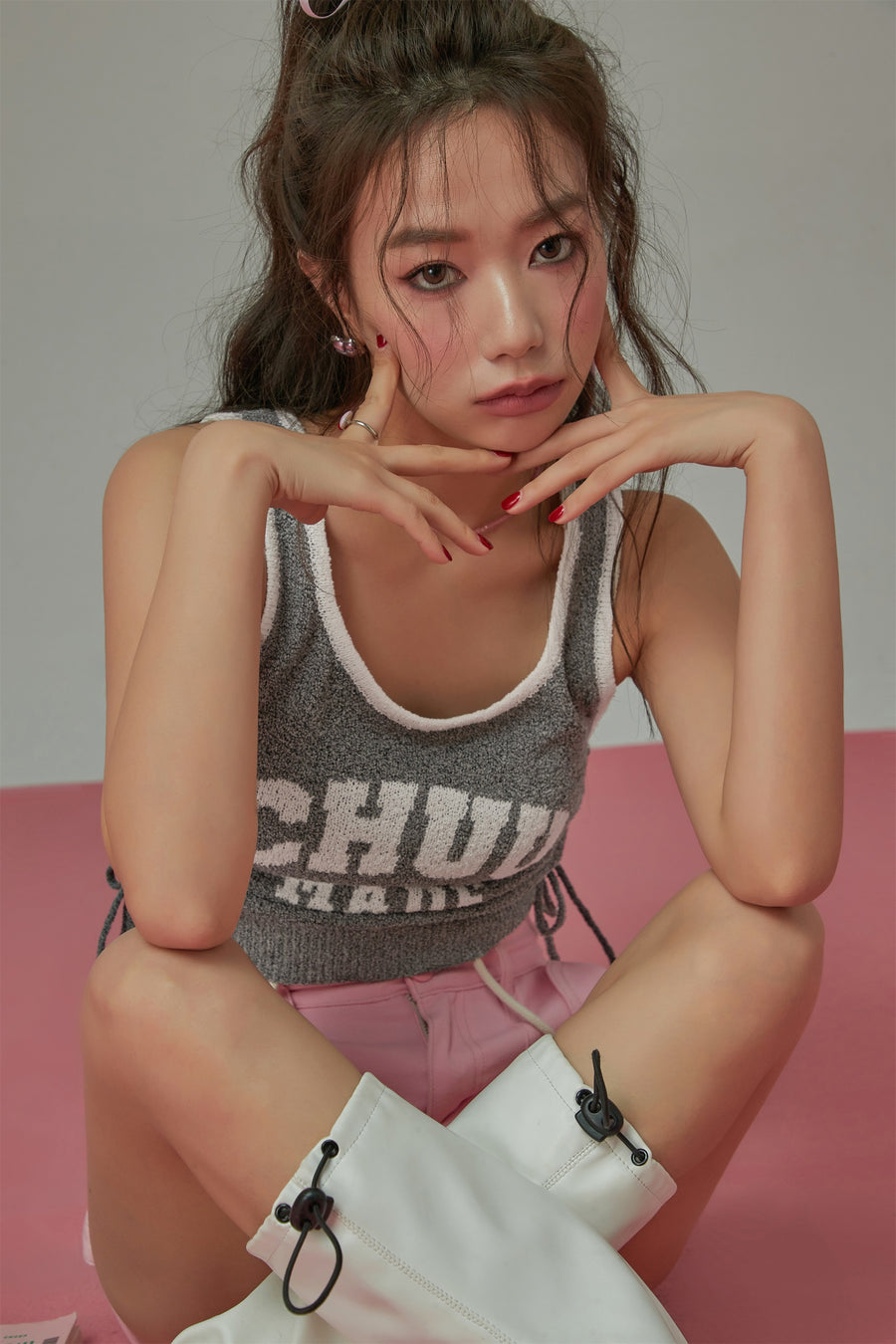 CHUU String Color Matching Line Sleeveless Top