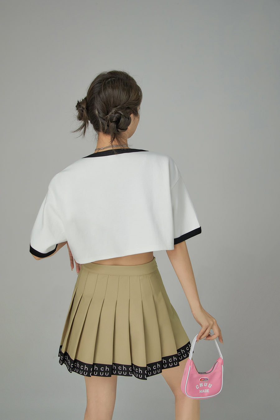 CHUU Boat-Neck Loosefit Crop Top