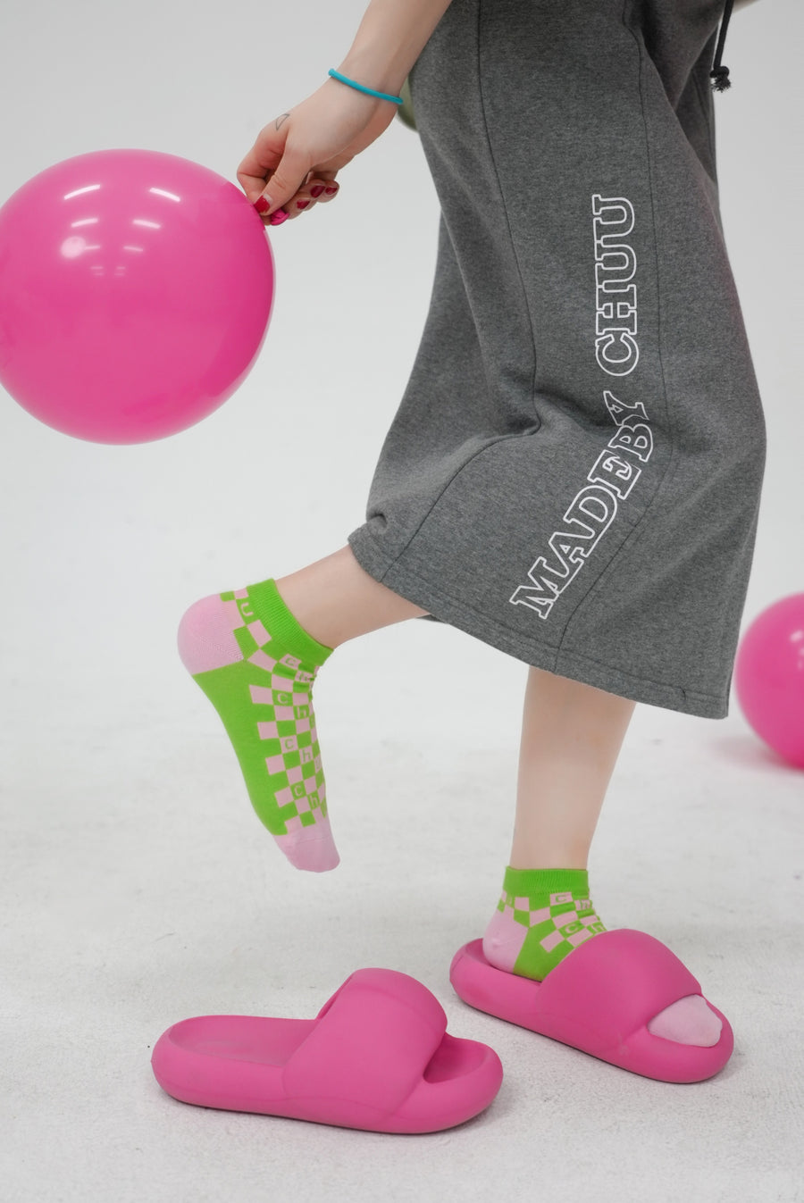 CHUU Checkerboard Fake Socks