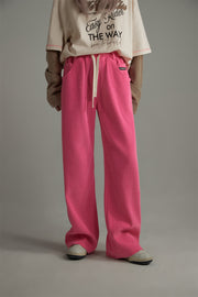 Basic String Straight Casual Pants