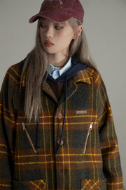 Vintage Check Loose Coat