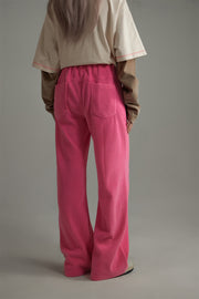 Basic String Straight Casual Pants