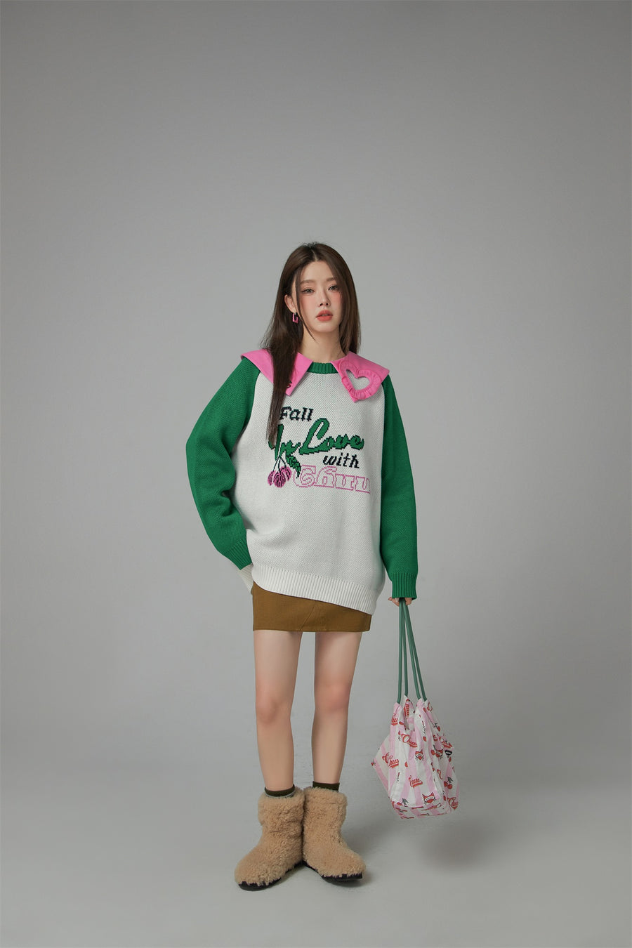 CHUU Fall In Love With You Knit Sweater