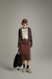 Line Color Long Skirt